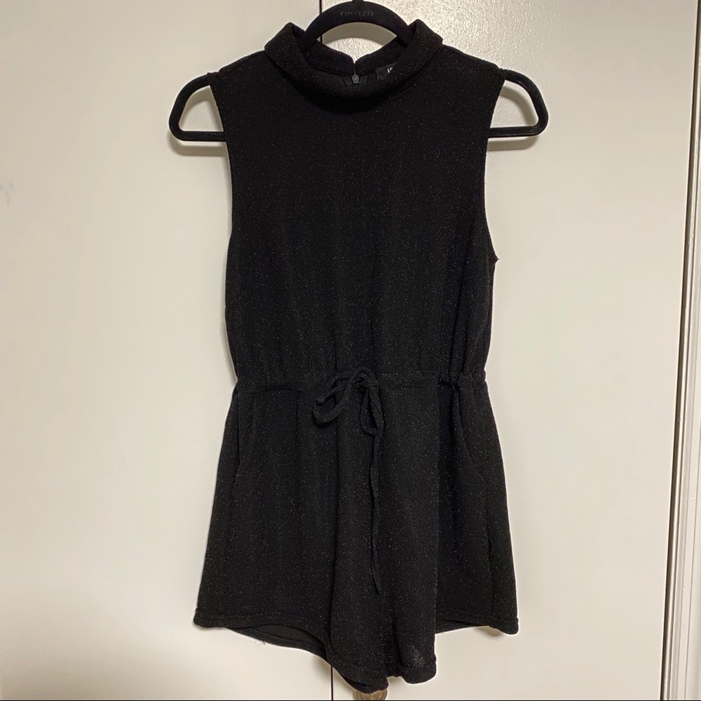 NWT- Missguided Black Sparkle Romper